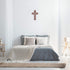 4Soul Wall Cross | Wooden Cross For Wall | Home wall decor | Decorative Hanging Cross 10 Inch (Brown)