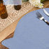 FunWheat Burlap Fish Braided Placemats Set of 6 for Dining Tables Heat Resistant Jute Table Mats Farmhouse Woven Natural Fabric Rustic Place mats for Wedding Decoration (Light Blue )