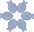 FunWheat Burlap Fish Braided Placemats Set of 6 for Dining Tables Heat Resistant Jute Table Mats Farmhouse Woven Natural Fabric Rustic Place mats for Wedding Decoration (Light Blue )