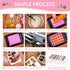 302 Pcs Christmas Cake Pop Maker Kit,Subesty Cake Pop Baking Mold with 1 Acrylic Lollipop Holder,1 Silicone Mold Set,100 Pcs Clear Bags,100 Pcs Treat Sticks,100 Pcs Gold bow Ties