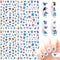 4 Sheets Cartoon Nail Art Stickers Decals 3D Self Adhesive Nail Art Supplies Cute Cartoon Nail Stickers DIY Nail Designs Sticker Luxury Designer Nail Stickers for Girls Women Kids