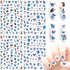 4 Sheets Cartoon Nail Art Stickers Decals 3D Self Adhesive Nail Art Supplies Cute Cartoon Nail Stickers DIY Nail Designs Sticker Luxury Designer Nail Stickers for Girls Women Kids