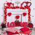 Fovths 32.8 Feet Valentines Tinsel Garland Metallic Tinsel Twist Garland with Red String Lights Valentines Tree Hanging Garland Decoration for Valentine Indoor Outdoor Decorations (Red)