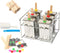 Yaekoo Set of 6 Stainless Steel Popsicle Mold and Rack Set - Homemade Ice Treat Makerwith 50 Wooden Sticks and 6 Silicone Seals and Bonus Cleaning Brush