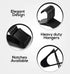 Utopia Home 50-Pack Black Plastic Hangers for Clothes - Space Saving Notched Hangers - Durable and Slim - Shoulder Grooves