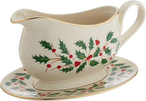 Lenox Holiday Gravy Boat and Stand