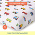 Wildkin Kids 100% Cotton Fitted Crib Sheet for Boys and Girls, Crib Sheets Measures 52 x 28 x 8 Inches, Kids Crib Sheets with Super Soft and Breathable Material, BPA-Free (Trains, Planes, and Trucks)