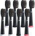 Sonic-FX Replacement Electric Toothbrush Heads Compatible with Fairywill, Sonic-FX and SnapWhite for Adults and Kids | Soft Charcoal/Nylon Bristles Sonic Replacement Toothbrush Heads (Black,Pack of 8)
