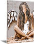 Angels Canvas Wall Art Angel Wall Decor Angel Wings Poster Angel Canvas Art - And In Her I See - Angel Feather Ground Wings Decor Paintings on The Wall Posters for Living Room UNFRAMED 16x24in