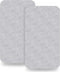 Bassinet Mattress Pad Cover, Compatible with Rectangle/Hourglass/Oval Bassinet Mattress , 2 Pack Waterproof and Soft Cotton Sheet, Breathable Bamboo Sleep Surface (Microfiber-GY)