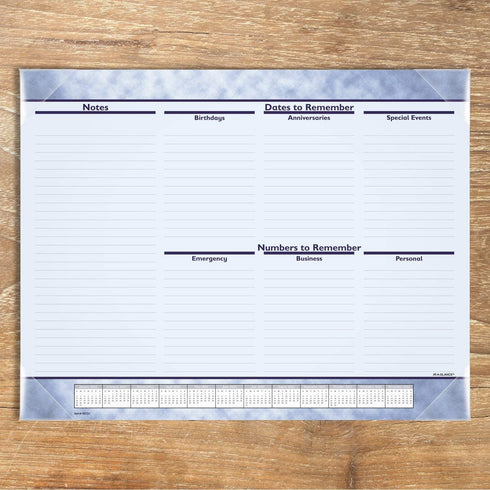 2022 Desk Calendar by AT-A-GLANCE, Monthly Desk Pad, 21-3/4" x 17", Standard, Slate Blue (89701)