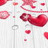 Valentine's Day Shower Curtain Farmhouse Romantic Red Love Hearts Floral Bathroom Curtains, Rustic Vintage Wooden Shiny Star Fabric Shower Curtain Set, 72 x 72 Inch