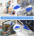 LMAIVE Shower Cleaning Brush, 36'' Shower Scrubber, Tile Tub Scrubber with Long Handle, Bathroom Brushes for Cleaning, Extendable Bathtub Scrubber Sponge, Scrub Brush with Long Handle for Floor