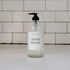Sweet Water Decor Clear Glass Jar | Refill Dish Soap Dispenser | 16 oz Refillable Bottle with Pump | White Waterproof Label with Black Text| Rustic, Modern, Farmhouse Gift (Dish Soap)