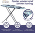 Ezy Iron Ironing Board Cover and Pad - Cuts Ironing Time in Half - 15x54 inch - Reflective Thick Padding - Standard Size and 18 x 49 inches - Heavy Duty Padded Covers (Hamptons Style)