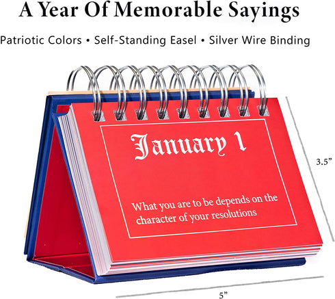 Benjamin Franklin Quotes Daily Flip Calendar - Perpetual 365 Days of Wisdom from Poor Richards Almanack for Motivation Inspiration Home Office Desk Decor
