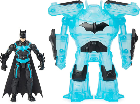 DC Comics Batman Bat-Tech 4-inch Deluxe Action Figure with Transforming Tech Armor, Kids Toys for Boys Aged 4 and up