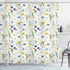 Ambesonne Flower Shower Curtain, Wild Flowers Poppies and Daisies Rural Nature Scenery in Meadows Rustic, Cloth Fabric Bathroom Decor Set with Hooks, 69" W x 75" L, Yellow White