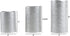 Lavish Home 80-FC1003 Flameless LED Powered Pillar Candles with Remote (Set of 3), Silver Metallic