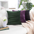 MIULEE Pack of 2 Boho Velvet Throw Pillow Covers Decorative Soft Solid Outdoor Cushion Covers for Couch Bed Sofa 18x18 Inch Army Green