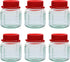 Glass Jars With Airtight Lids 32oz,Maon Jars With Handle 1L,Wide Mouth Jars With Plastic Lids For Dry Food Storage Jars for Pickling,Kitchen Canister Fermenting Sun Tea Kombucha Kefir Water Storing Canning Jars 6Pack