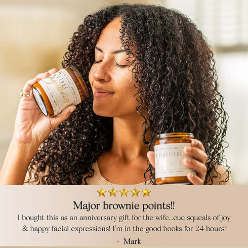 Anniversary ' Gift for Her, Gifts for Anniversary for Wife - "to My Beautiful Wife" Soy Candle, w/ Vanilla, Coconut & Vetiver I 9oz Glass Jar, 50Hr Burn, Made in USA