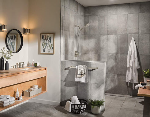 Moen BH3824BN Genta Modern 24-Inch Towel Bar, Brushed Nickel
