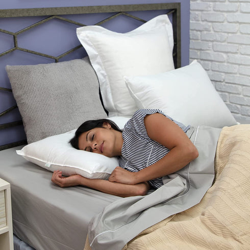 SensorPEDIC Value SofLOFT Fiber Filled Standard Bed Pillow with Cotton Cover, White