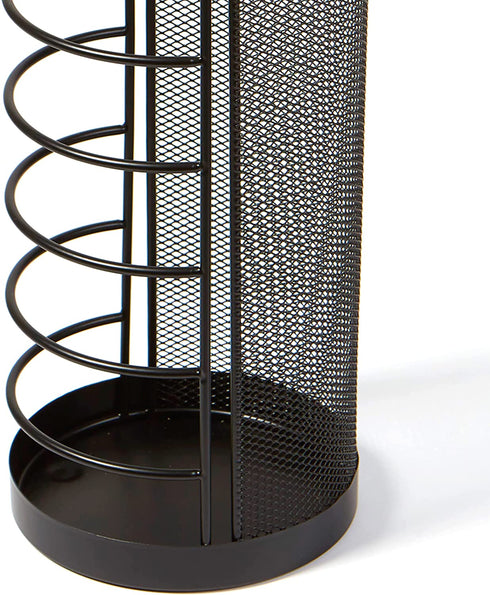 Mind Reader Mini Umbrella Stand Rack Holder for Home and Office, Black