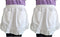 CRB Fashion Womens Retro Waist Apron with Pockets for Cooking Costume 2 PACK (White)