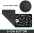 Fuoxowk Cooking Theme Kitchen Mat and Rug Set-Kitchen Rugs and Mats Non Skid Washable,Floor Cushion Waterproof Rug,Rubber Backed Area Rugs for Kitchen Sink,Laundry Room,Indoor Floor,Black&White
