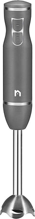 New House Kitchen Immersion Hand Blender 2 Speed Stick Mixer with Stainless Steel Shaft & Blade, 300 Watts Easily Food, Mixes Sauces, Purees Soups, Smoothies, and Dips, Silver (NH19-RBR-S-SILVER)