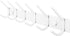 WEBI Coat Rack Wall Mounted,Coat Hooks Wall Mounted White,Coat Hanger Wall Hook Rack,6 Hooks for Hanging Coats,Hats,Jacket,Clothes