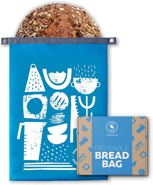 Large Reusable Freezer Bread Bag - Bread Storage Container for Homemade Bread Loaf, Reusable Bread Bag for Homemade Bread Large, Bread Box Gift for Bread Maker, Keep Bread Fresh with Zero Waste