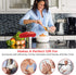 Hystrada Electric Can Opener - No Sharp Edge Handheld Can Opener - Battery Operated Can Opener - Easy One-Touch Operation Can Opener - Automatic Can Opener Works on All Types of Cans (Red)