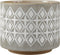 Amazon Brand Rivet Geometric Ceramic Planter Pot, 4.1"H, Grey