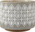 Amazon Brand Rivet Geometric Ceramic Planter Pot, 4.1"H, Grey