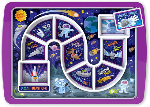 Genuine Fred Dinner Kids Food Tray, Standard, Outer Space