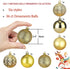2.36" Christmas Ball Ornaments - 36Pcs Shatterproof Christmas Tree Decorations with Hanging Loop for Xmas Holiday Party Decor (Gold)
