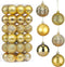 2.36" Christmas Ball Ornaments - 36Pcs Shatterproof Christmas Tree Decorations with Hanging Loop for Xmas Holiday Party Decor (Gold)