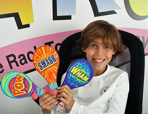 JA-RU Wood Paddle Ball with String (12 Packs) Real Quality Paddle Balls Classic Game Toy. Plus 1 Bouncy Ball | Item #751-12A