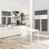 No. 918 Martine Microfiber Semi-Sheer Rod Pocket Kitchen Curtain Valance and Tiers Set, 54 in x 24 in (3 Piece), Gray