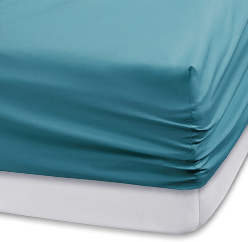 Comfort Spaces Microfiber Set 14" Deep Pocket, Wrinkle Resistant All Around Elastic-Year-Round Cozy Bedding Sheet, Matching Pillow Cases, King, Teal,CS20-0250