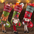 JUOIFIP 23'' Large Christmas Stockings Set of 3 - 3D Santa Snowman Reindeer Personalized Christmas Hanging Stockings Christmas Fireplace Stairs Decorations for Family Holiday Party