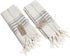 Ahenque Set of 2 Linen Cotton Blend Premium Quality, Long Tea Towel Natural in Color and Eco-Friendly Dish Towel, Hand-loomed Dishclothes, Cream Kitchen Towel Set, Hand Towel Set (Black)