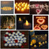 YIWER Tea Lights LED Tea Light Candles 150 Hours Pack of 50 Realistic Flickering Bulb Battery Operated Tea Lights for Seasonal Festival Celebration Electric Fake Candle in Warm Yellow