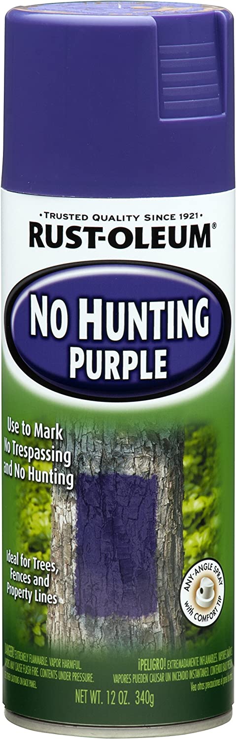 RUST-OLEUM 270970 No Hunting Spray Paint, 12 Fl Oz (Pack of 1), Purple