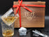 Whiskey Glasses and Stones Gift Set for Men, Whiskey Lover, Birthday, Anniversay, Retirement and Christmas. 2 old Fashiones Rock Glasses+ 8 Granite Chilling Rocks+Tongs+ Wooden Box