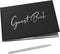 Merry Expressions Black Guest Book & Pen 9"x7" Hardcover 100 Page/50 Sheets Silver Foil Gilded Edges for Guests & Visitors to Sign at a Wedding, Funeral or Memorial, Party, Baby or Bridal Shower