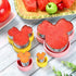 Elfkitwang Mickey and Minnie Themed Cookie Cutters Set ,Mickey Minnie Head Cartoons Shapes Cookie Cutter for Kids Sandwich Cakes Biscuits Vegetables Fruit Cutters Baking Mold(Assorted Sizes)